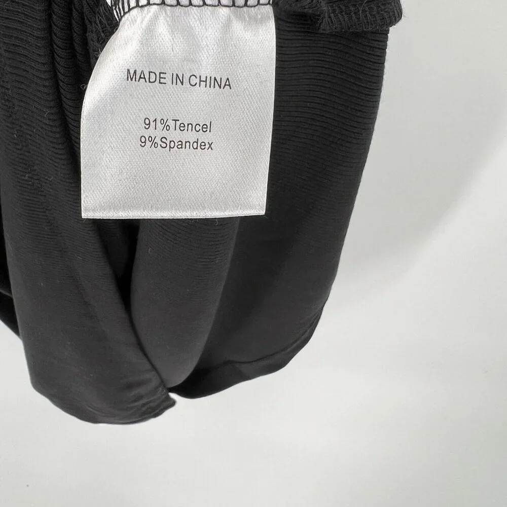 Quince Women’s Black Tencel Rib Knit Maxi Slip Dress sz XS NWT Sleeveless Long - Picture 6 of 8